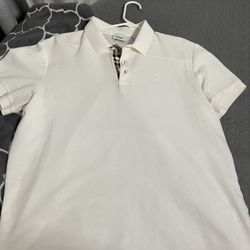 Burberry white polo 