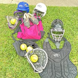 Girls softball/Catchers Gear