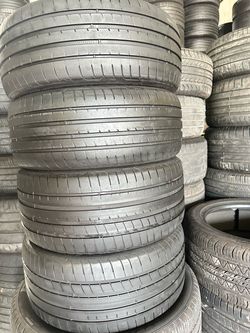 For sale staggered set 225/40/19 and 255/35/19 Goodyear Eagle F1 in great shape 75-80% Tread left set