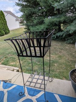 Antique French Iron Plant Stand 
