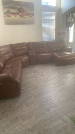 Leather sectional brand new