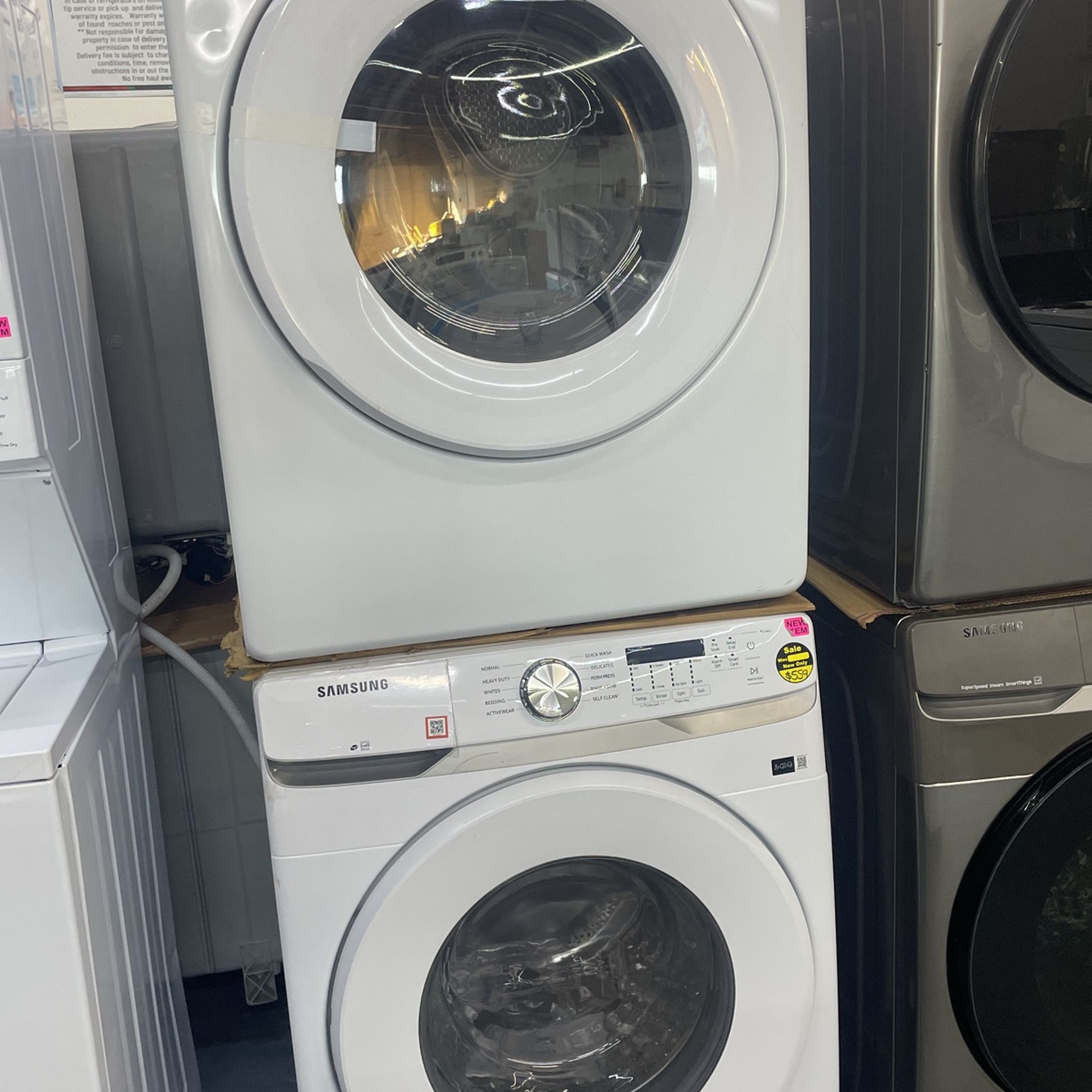 Samsung Set Washer 4.5 Cu Ft And Dryer 7 Cu Ft