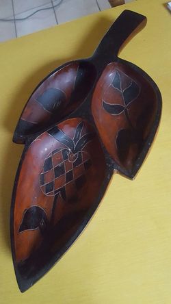 Brazilian wood tray vintage