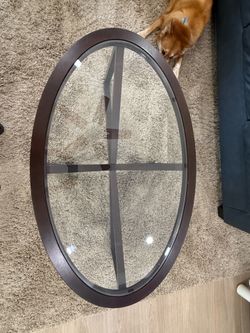 Glass top coffee table and 2 side tables