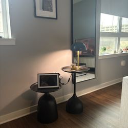 Side Nesting Tables Round Set - Modern End Bedside Livingroom Sofa & Console Pedestal Coffee Tables