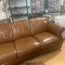Genuine Leather Sofa (excellent Condition ) 