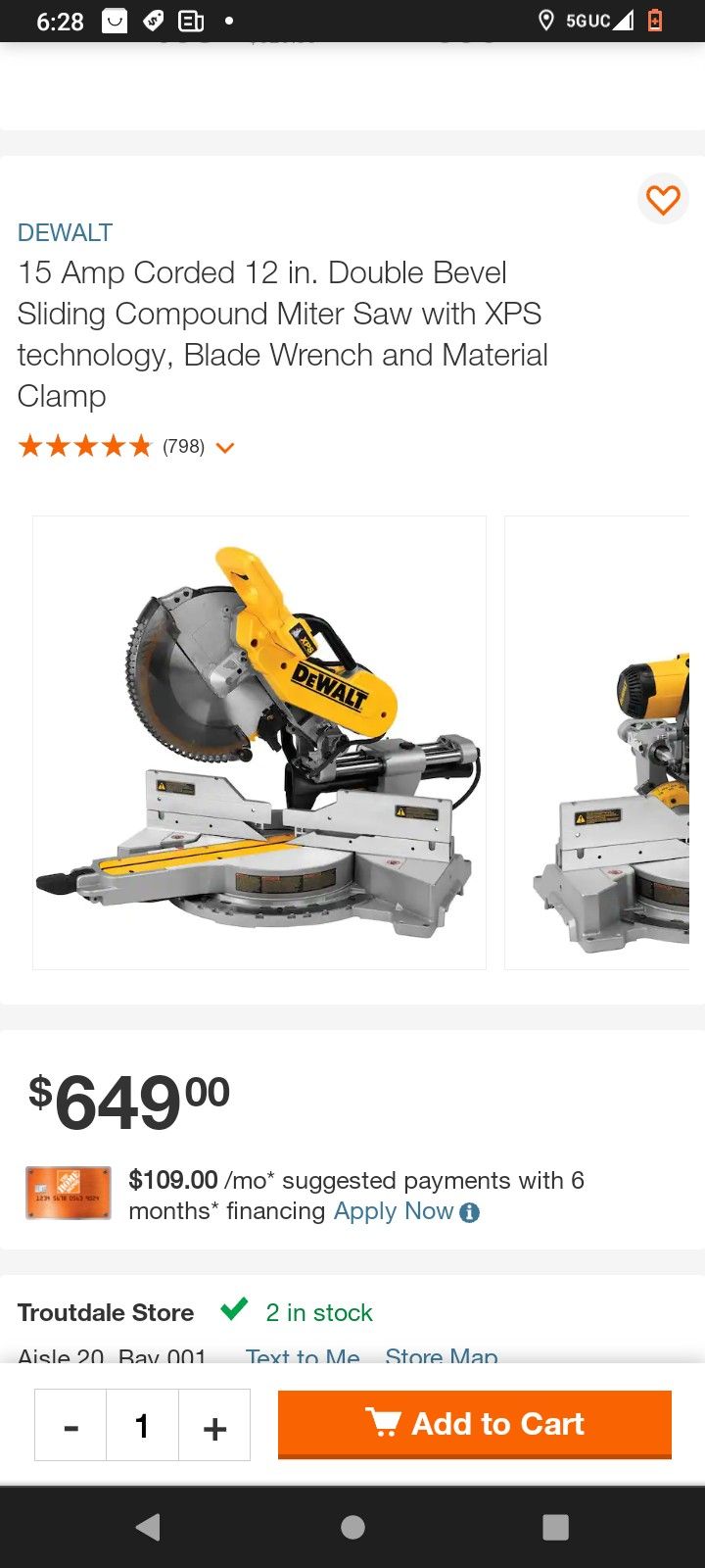 DeWalt Miter Saw The Compact Side Near New