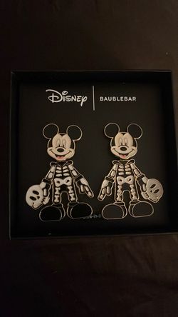 Disney x BaubleBar Mickey Skeleton Earrings