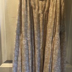 Baby Doll Wild Fable Tan with White Flowers Size XL New