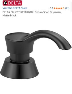 DELTA FAUCET RP50781BL Deluca Soap Dispenser, Matte Black
