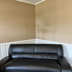 Faux Leather Sofa /love Seat 250$ Or Best Offer 
