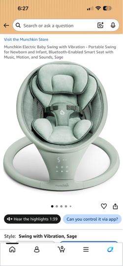 Munchkin Baby Swing Bouncer Seat