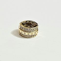 Pandora Logo Clip bracelet charm women's ladies Gold gift
