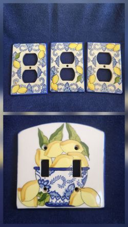 Store
Fresh Lemons Ceramic -  Gang Double  Wallplates