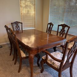 Real Wood Dining Table And Chairs Set