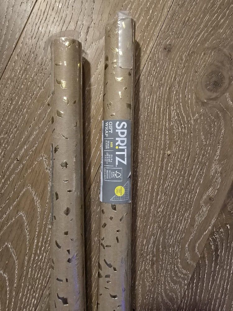 Spritz Gold Confetti Gift Wrap - Two Rolls