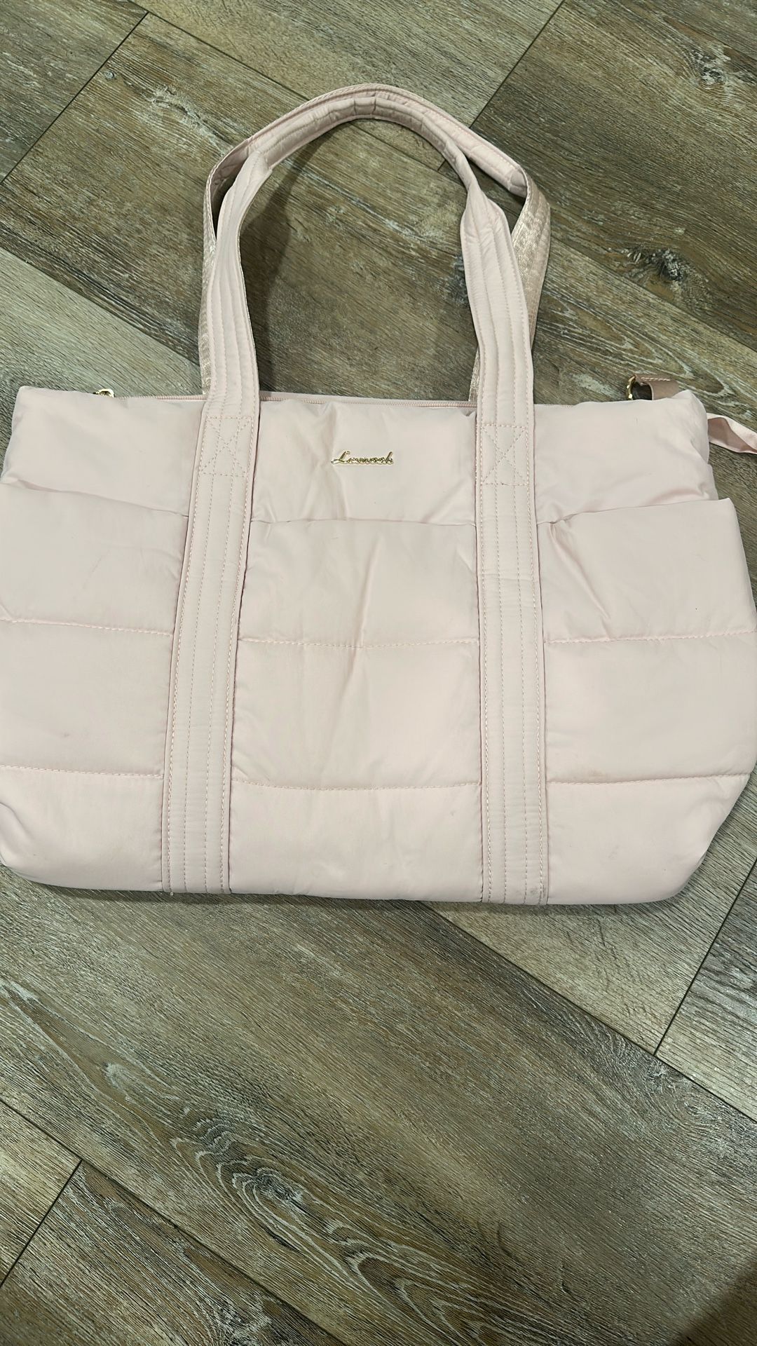 Pink diaper bag