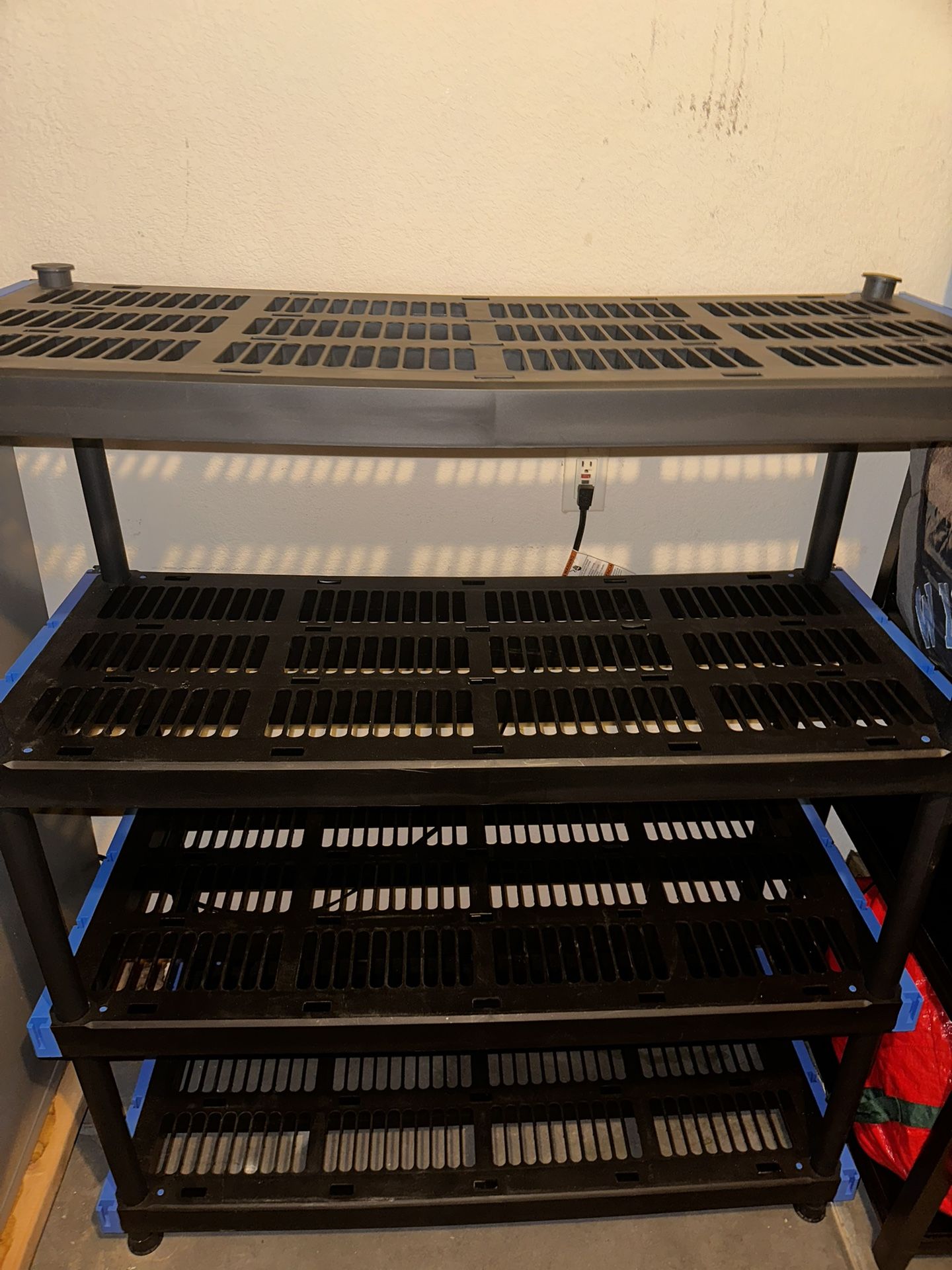 Adjustable Storage Shelves Black And Blue