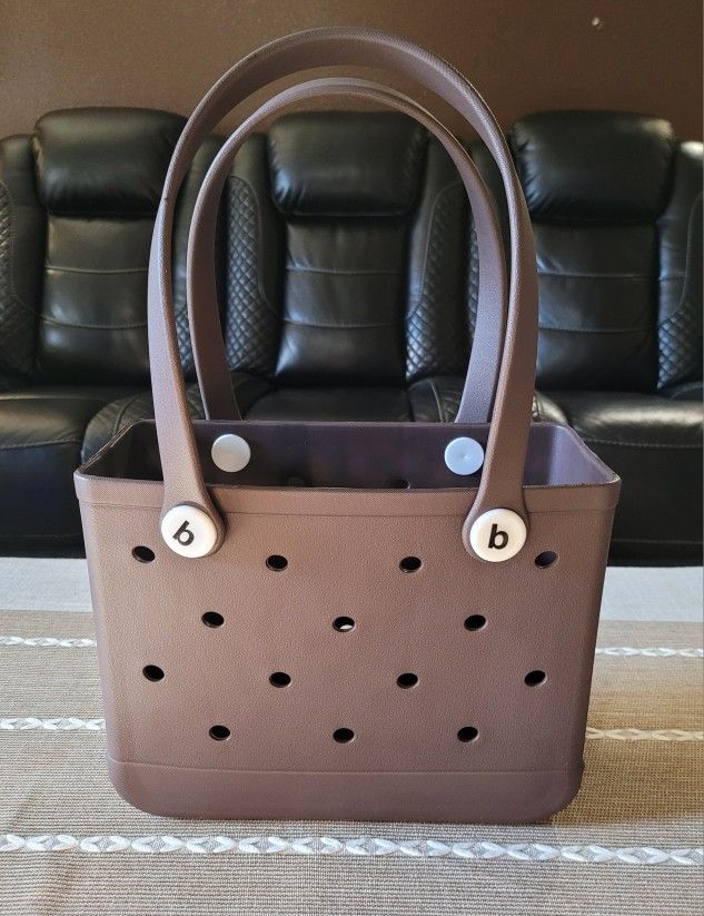 Eva Summer/Beach Tote Rubber Bag (Unbranded) Dark Brown