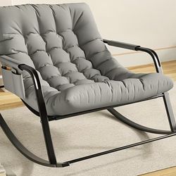 Large grey outdoor rocking chair cloud couch