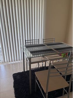 Glass dining set