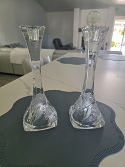 Crystal Iris Candle Sticks