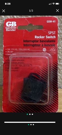 New GB SPST Rocker Switch 16A 125V