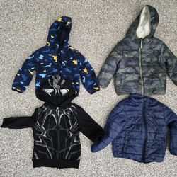 Toddler Boy Clothes Size 2T Bundle of Jackets, Sweaters, Hoodies
