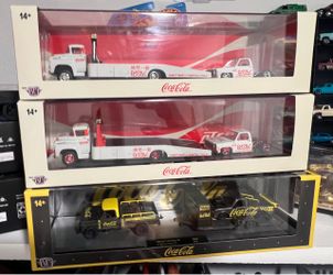 M2 Machines Coca-Cola Die-Cast Truck Sets (3) and a brickshop 83
