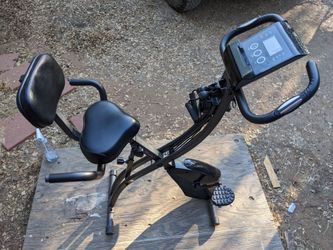 Slim Cycle 2-in-1 Folding Exercise Bike w/ Resistance Bands