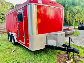 Nice Enclosed Toy Hauler trailer Loaded Title in hand