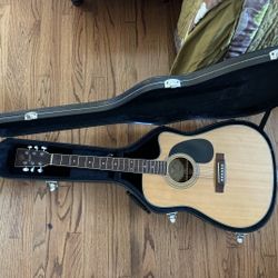 S101 Acoustic Guitar + Hard Case – $80