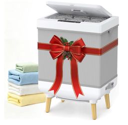 Large towel warmer 2025 with 35 liter capacity, foldable towel warmer bucket for bathroom, fits oversized towels, bathrobes and blanket