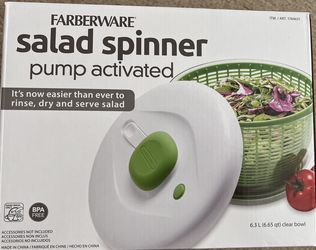 New - Farberware Pump Activated Salad Spinner
