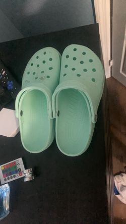 Neon Blue Crocs