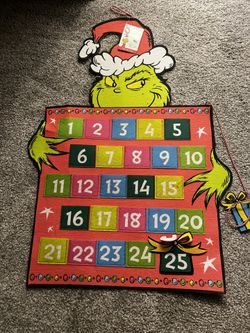 Dr. Seuss Grinch Advent Calendar with Red and Green