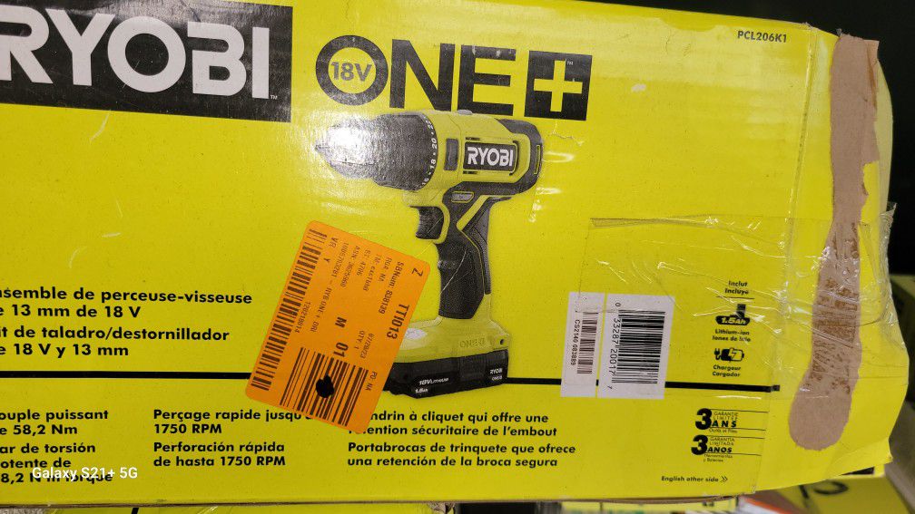 Ryobi 18v DRILL with Battery And Charger 