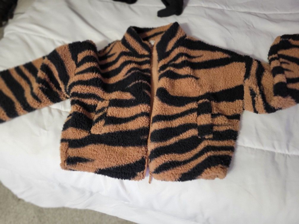 Tiger Print Fleece Jacket
