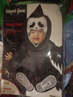 Ghost Face Infant Halloween Costume 6-12 Months