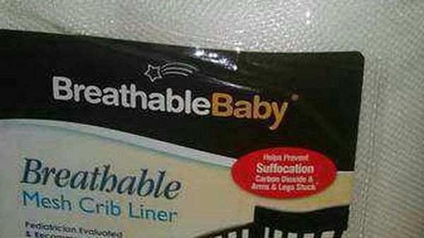 Baby breathable mesh crib liner* brand new*