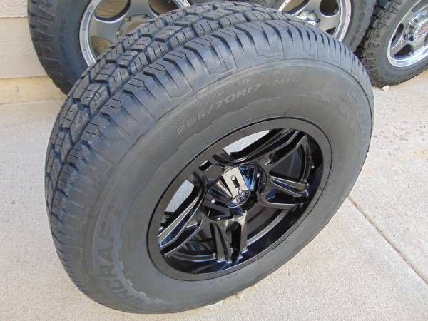 17X8.5 Gloss Black Rims 265 70 17 Mastercraft AP Tires 6X5.5 -10MM Offset