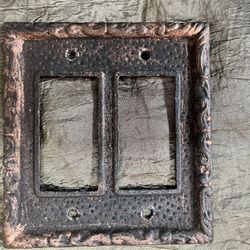 2 Gang Rustic Cast Iron Switch/Wall Plate Cover