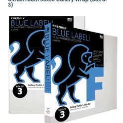 Fredrix Blue Label 1-3/8 Deep Ultrasmooth 30x30 Gallery Wrap (Box of 3)
