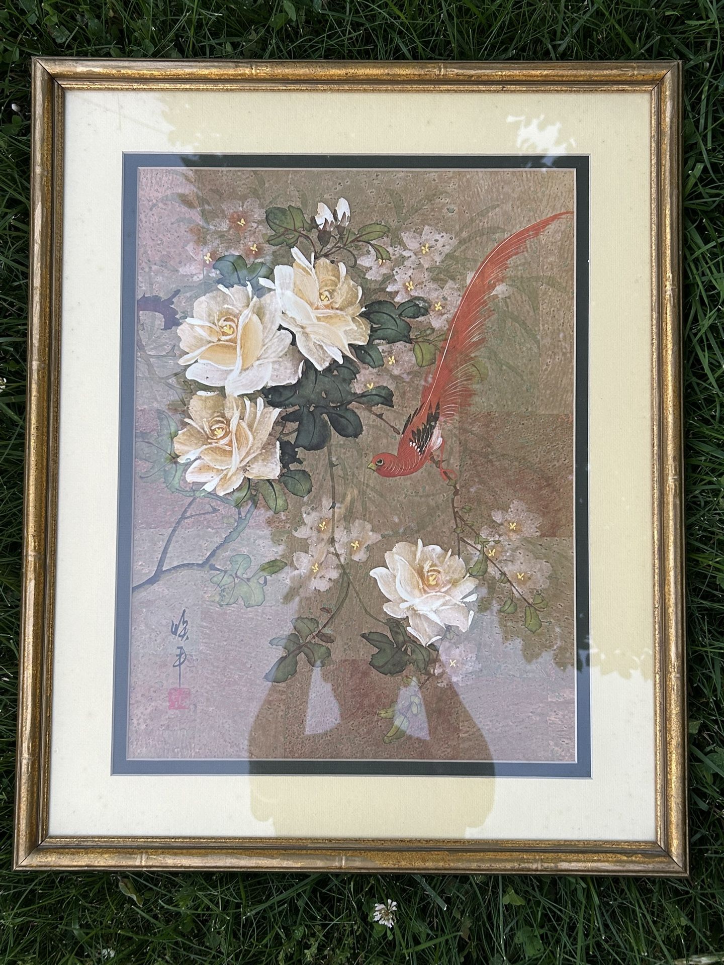 Chinese Bird Print Vintage