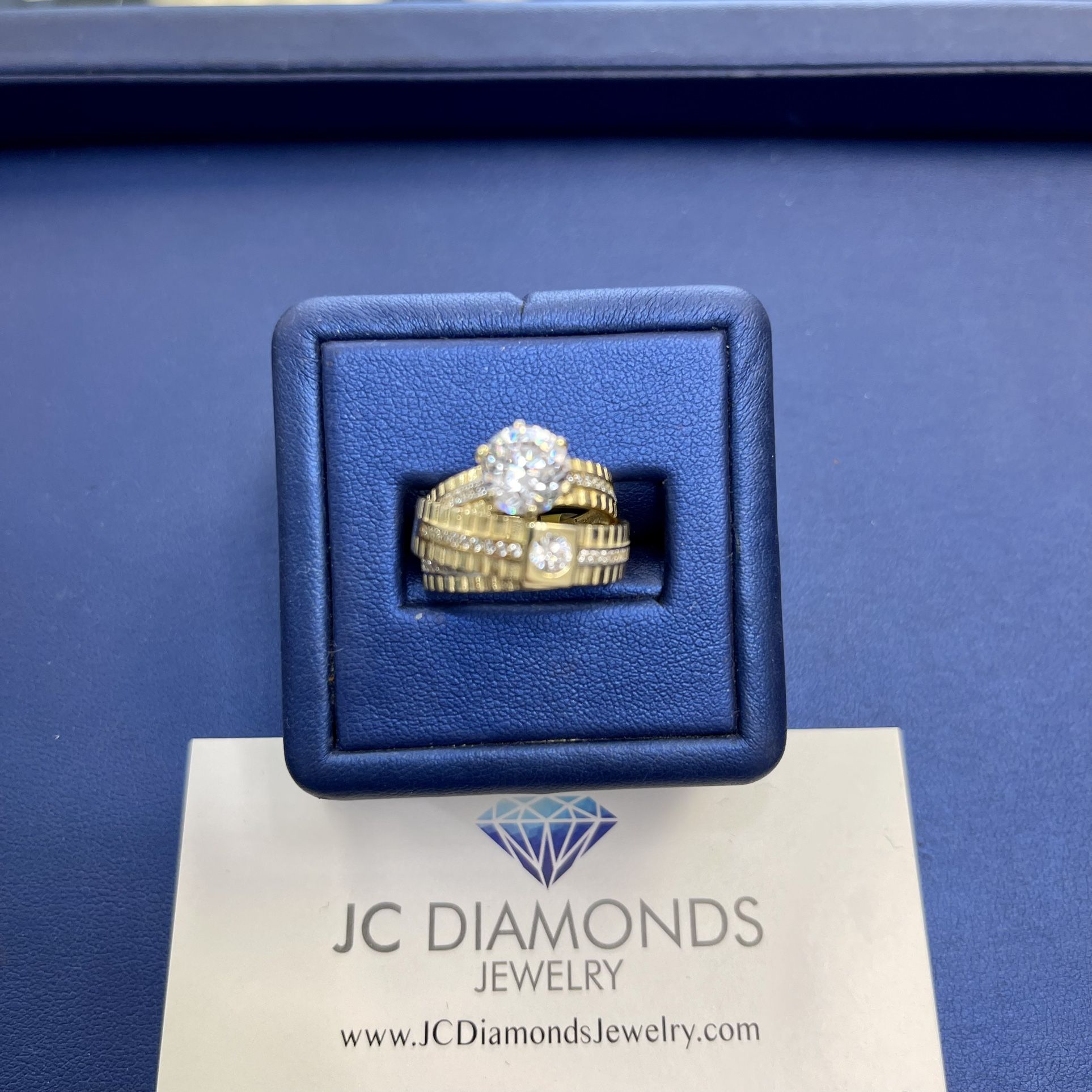Ring Trio Set Engagement Rings 14k
