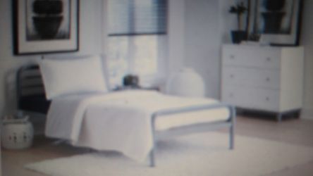 DHP Twin Metal Bed, Silver