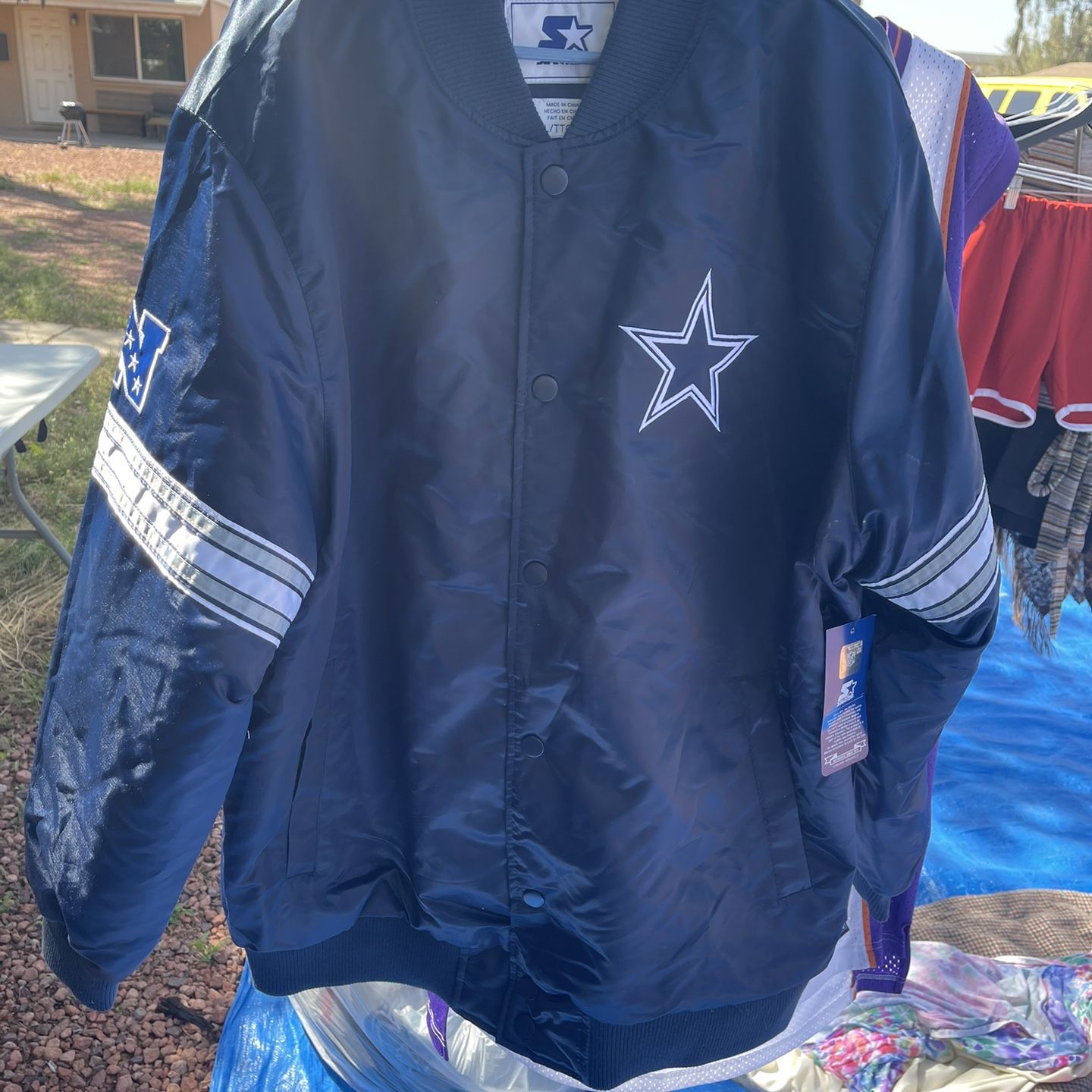 cowboys starter jacket xxl