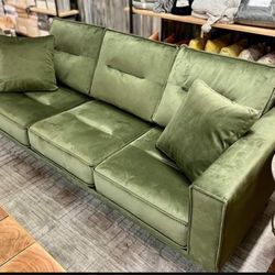 Contemporary Moss Green Living Room 👉 Sofa Loveseat Couch 💥 Brand New 💯 Color Options 👍