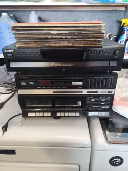 SONY DISC PLAYER/ FISHER CASSET TE PLAYER