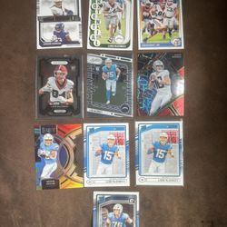 Los Angeles Chargers football car lot 10 cards
